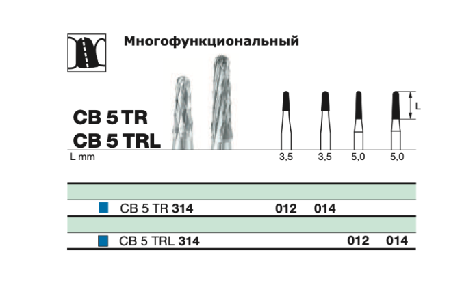 Бор твс D+Z / CB 5 TR 314.012 коронкорез