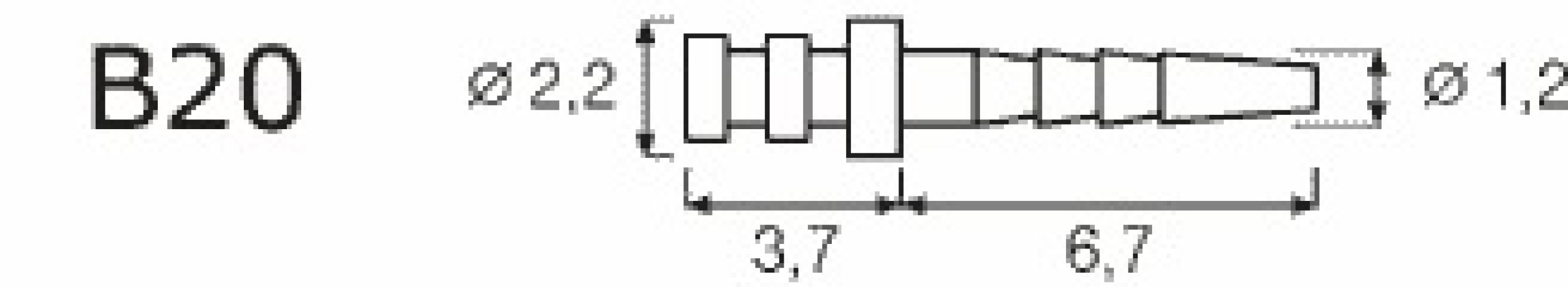 Титановые штифты IKT-B20-V (24шт.)